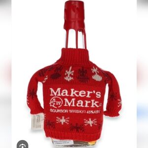 Maker's Mark Christmas Bottle Red Sweater